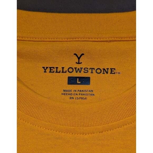 NEW Yellowstone Dutton Ranch Western Skull Pocket Tee LARGE Men's T-Shirt NWT - Picture 6 of 10